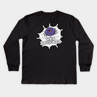 Web Designer Cute Spider Pun Kids Long Sleeve T-Shirt